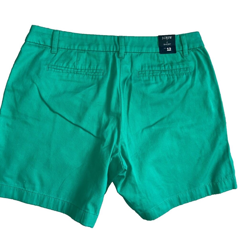 Women's J Crew Factory Green Preppy 7" Classic Chino Short Size 12 - Picture 4 of 5